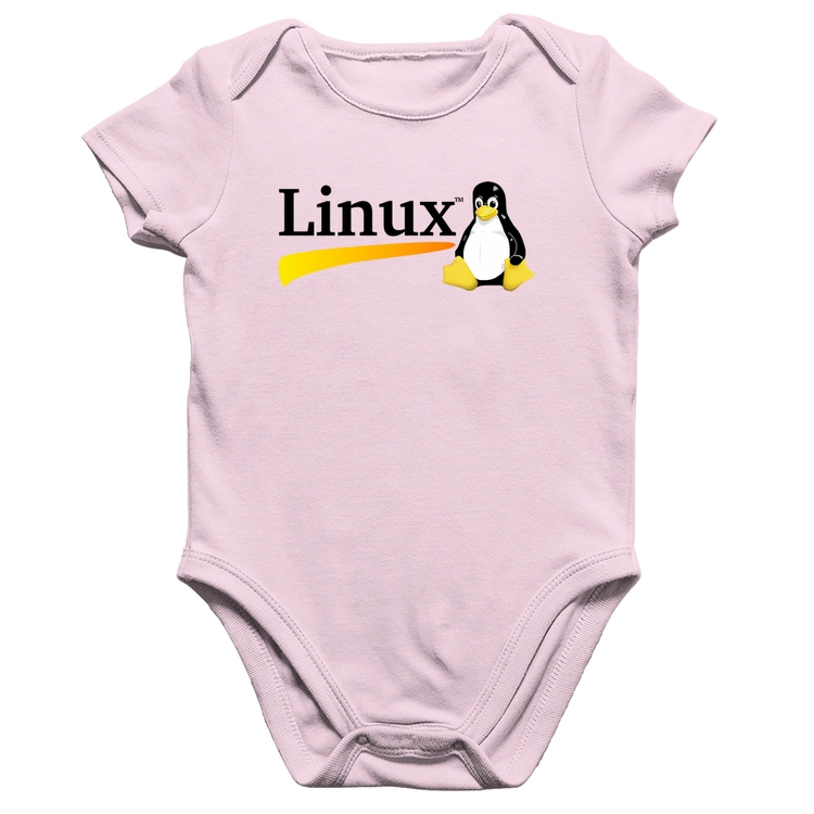 Body Bebê Algodão Linux - Rosa Bebê
