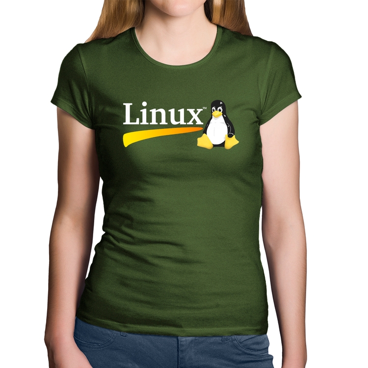 Baby Look Algodão Linux - Musgo