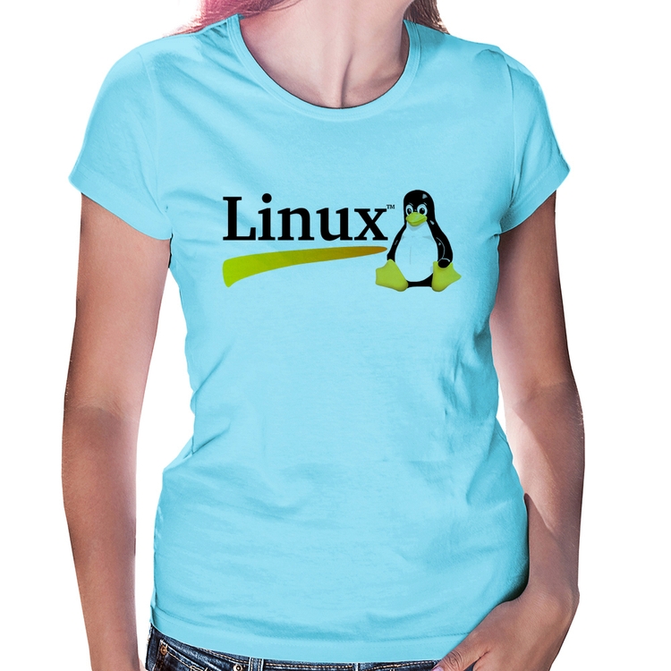 Baby Look Linux - Azul Bebê