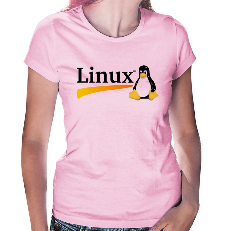 Baby Look Linux - Rosa Bebê