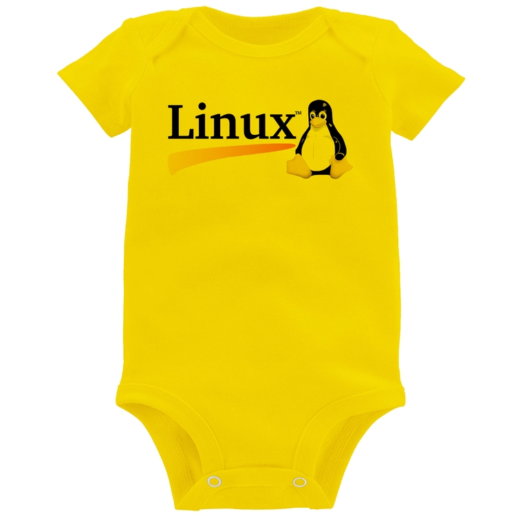 Body Bebê Linux - Amarelo