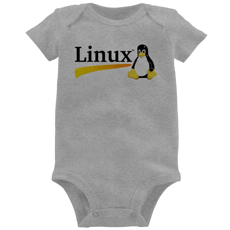 Body Bebê Linux - Cinza