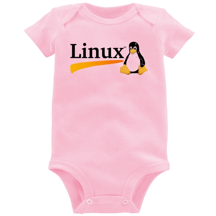 Body Bebê Linux - Rosa Bebê