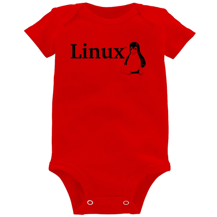 Body Bebê Linux - Vermelho