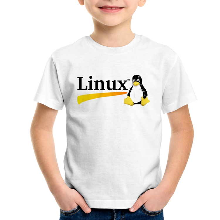 Camiseta Infantil Linux