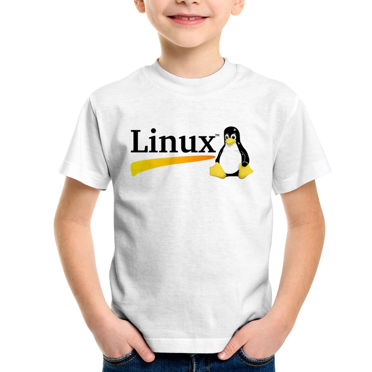 Camiseta Infantil Linux