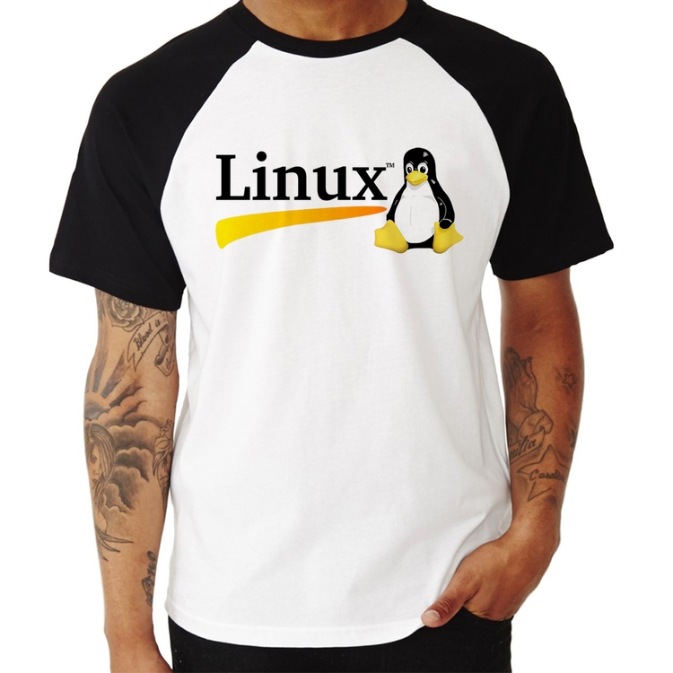 Camiseta Raglan Linux
