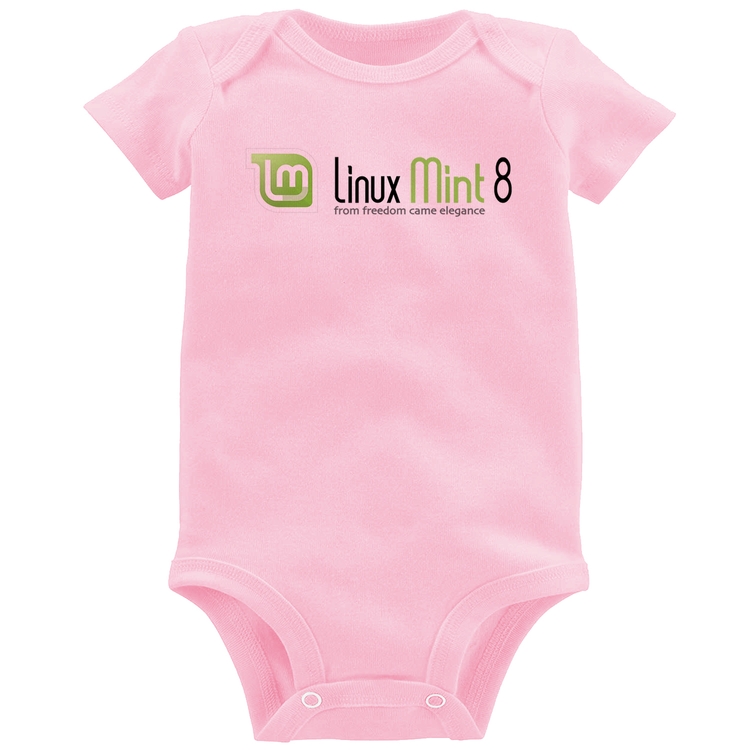 Body Bebê Linux Mint 8 Helena - Rosa Bebê