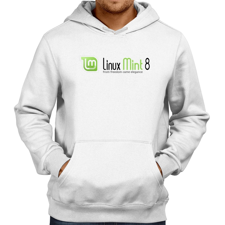 Moletom Linux Mint 8 Helena - Branco