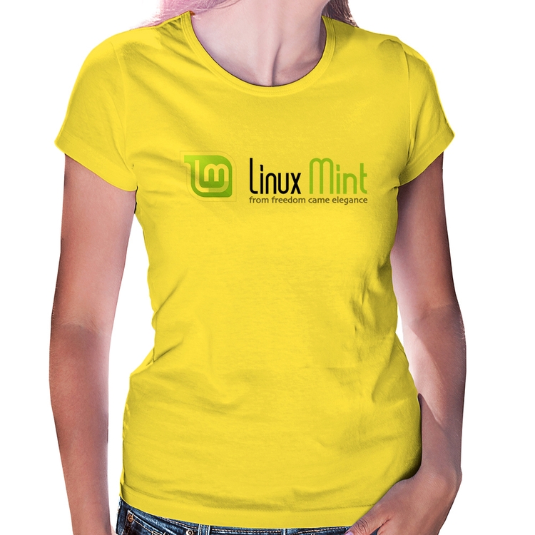 Baby Look Linux Mint - Amarela