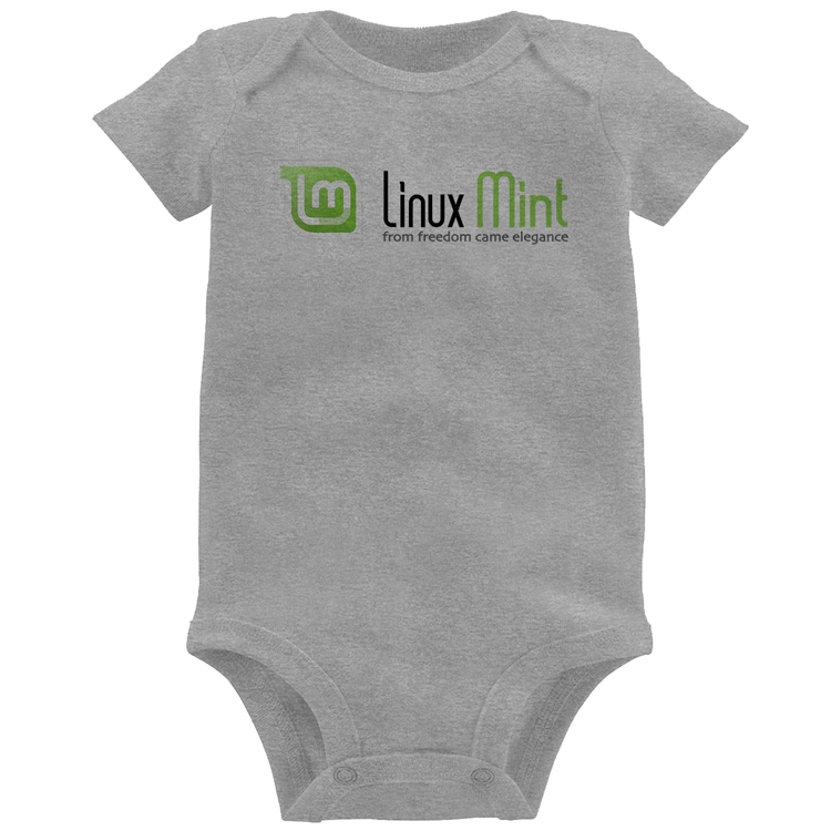 Body Bebê Linux Mint - Cinza
