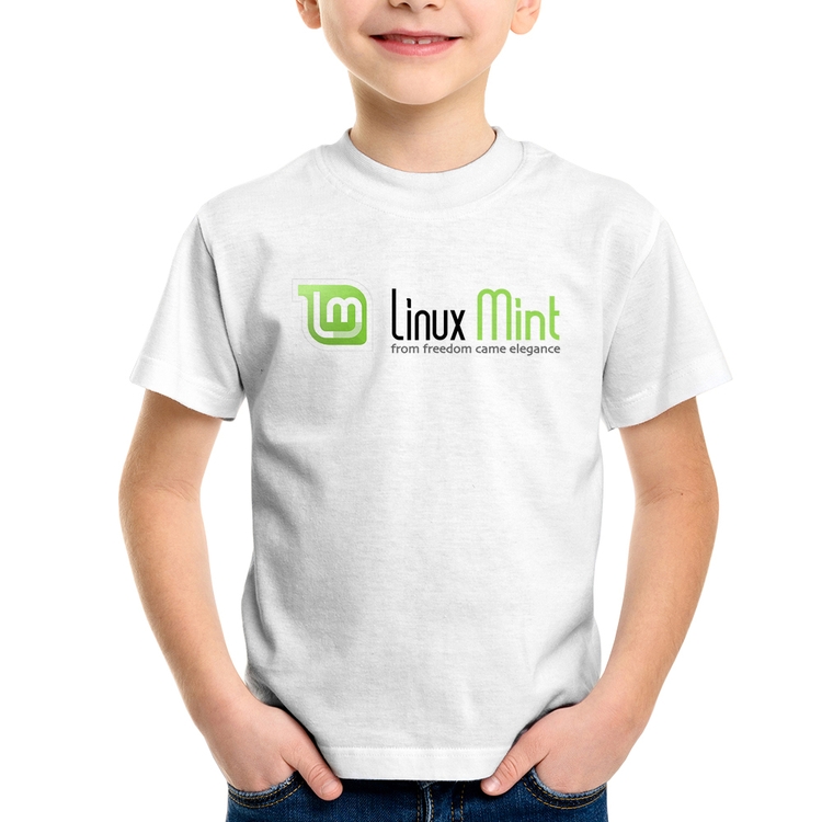 Camiseta Infantil Linux Mint