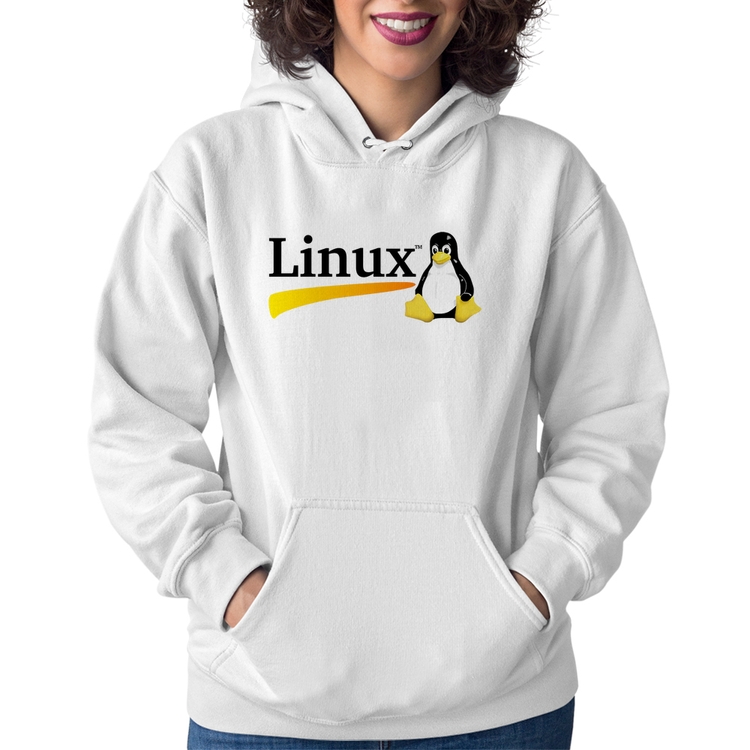 Moletom Feminino Linux - Branco