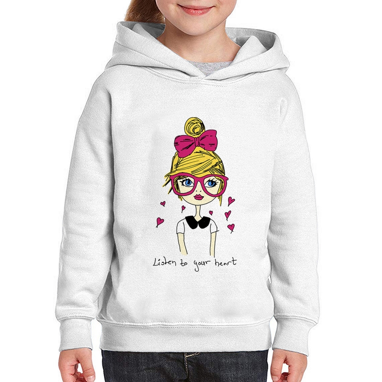 Moletom Infantil Listen to your heart