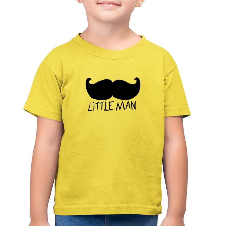 Camiseta Algodão Infantil Little Man - Amarelo Canário
