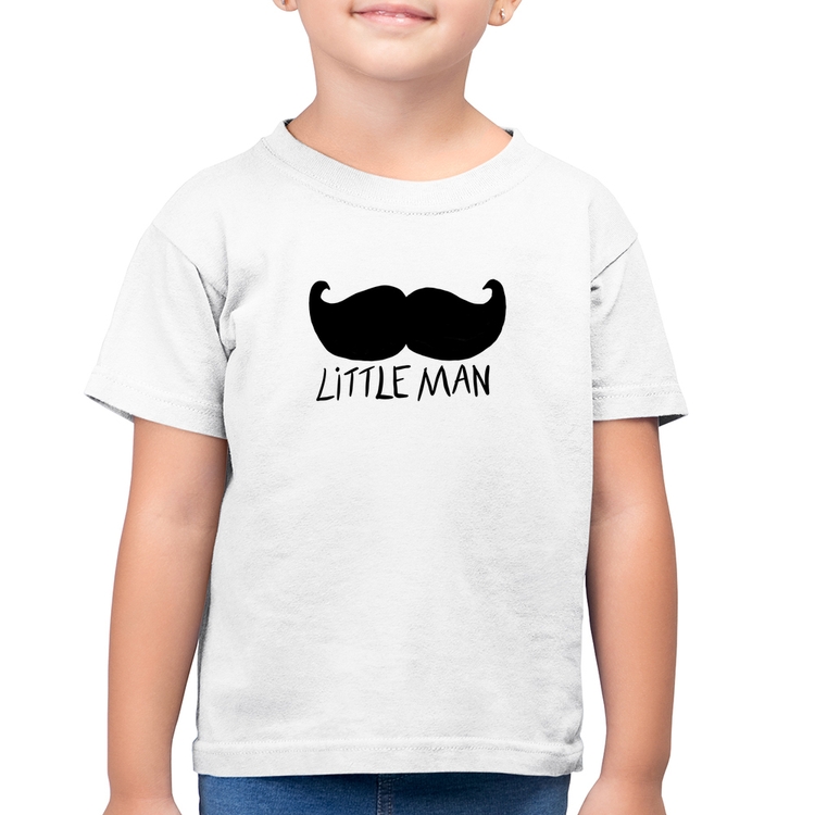 Camiseta Algodão Infantil Little Man - Branca