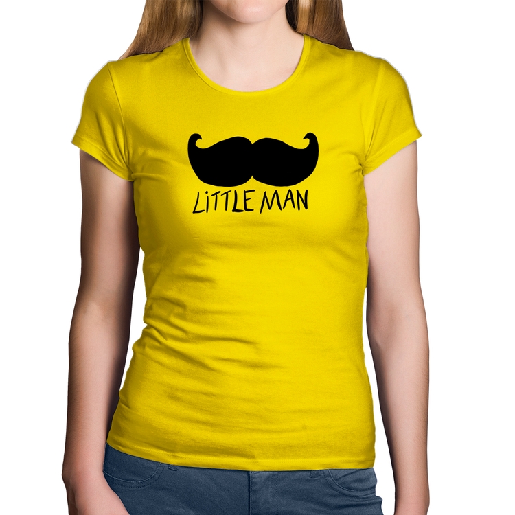 Baby Look Algodão Little Man - Amarela