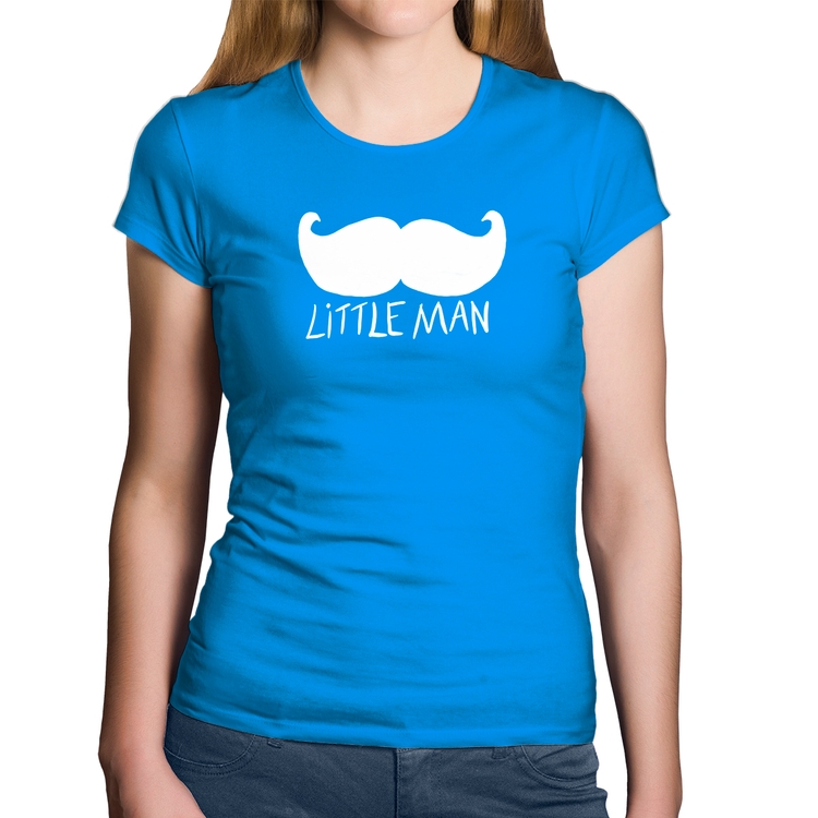 Baby Look Algodão Little Man - Azul