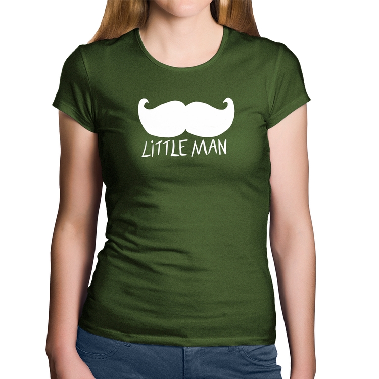 Baby Look Algodão Little Man - Musgo