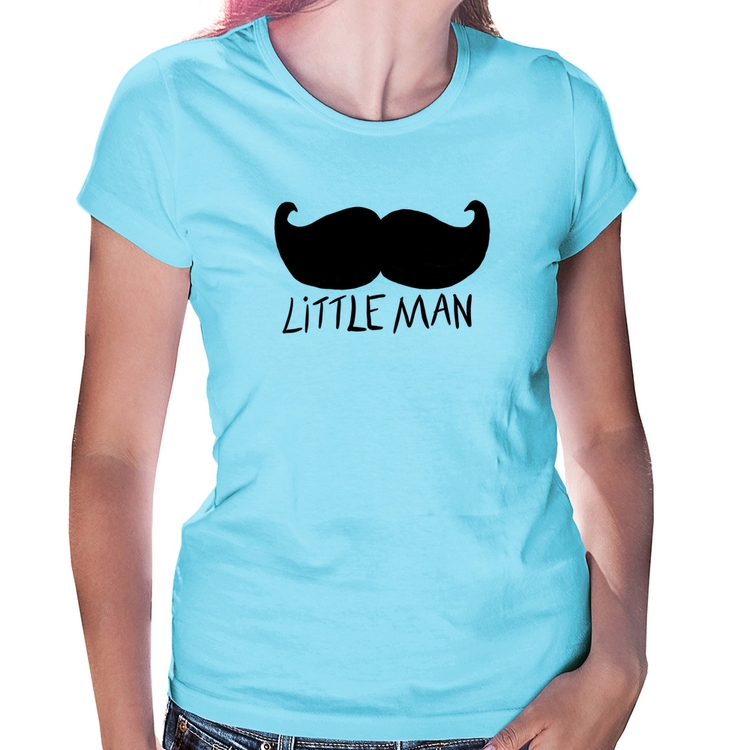 Baby Look Little Man - Azul Bebê