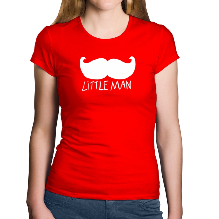 Baby Look Algodão Little Man - Vermelha