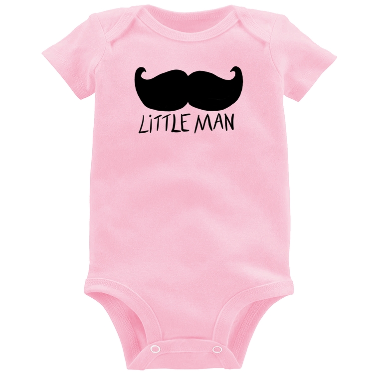Body Bebê Little Man - Rosa Bebê