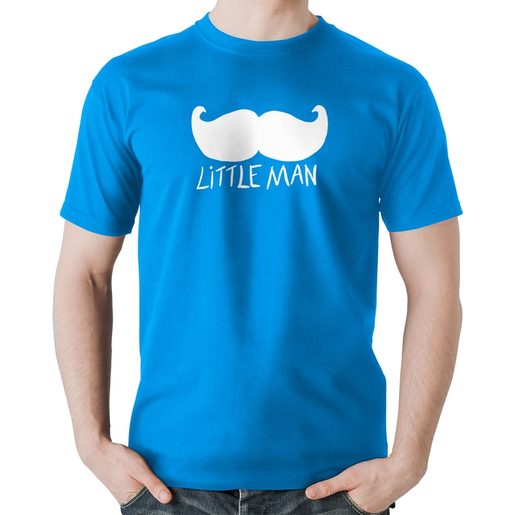 Camiseta Algodão Little Man - Azul