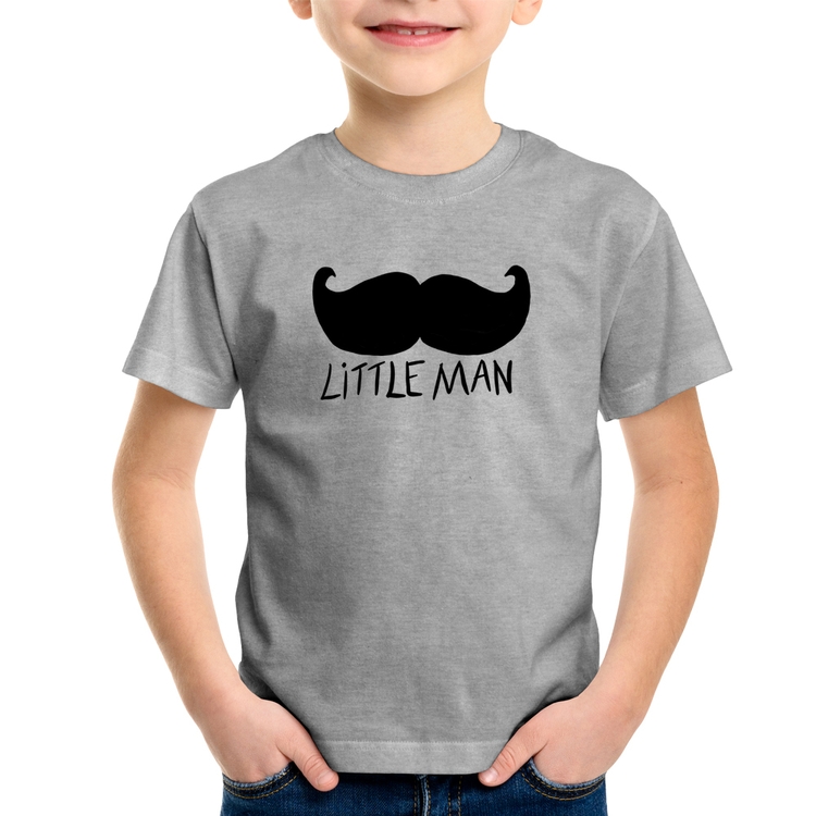 Camiseta Infantil Little Man - Cinza