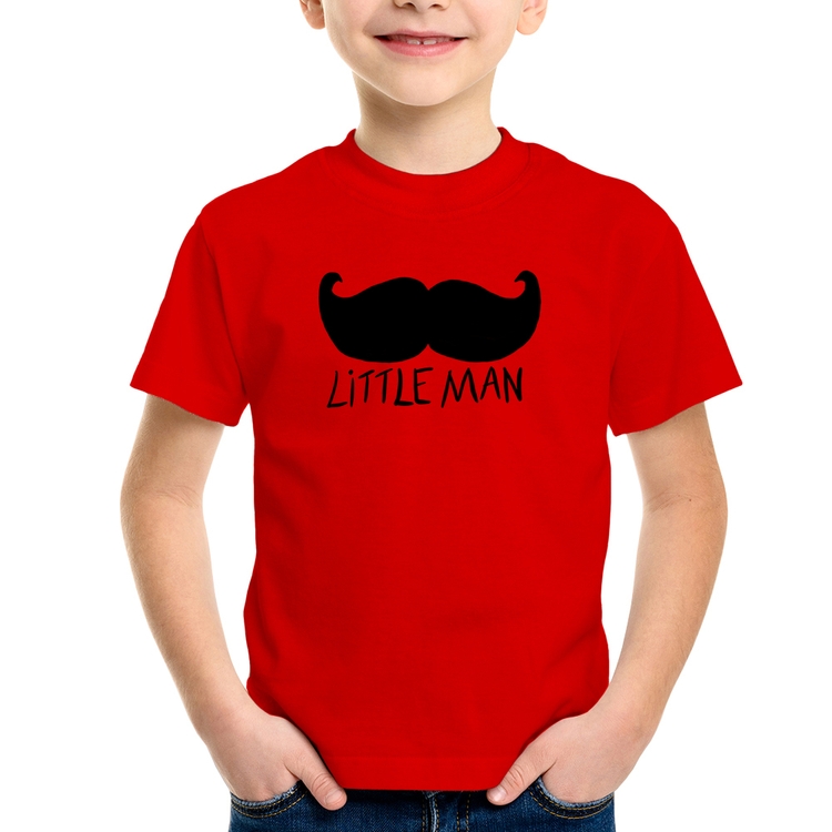 Camiseta Infantil Little Man - Vermelha