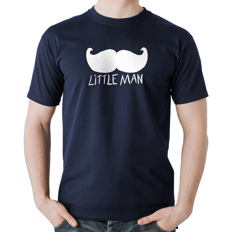 Camiseta Algodão Little Man - Marinho