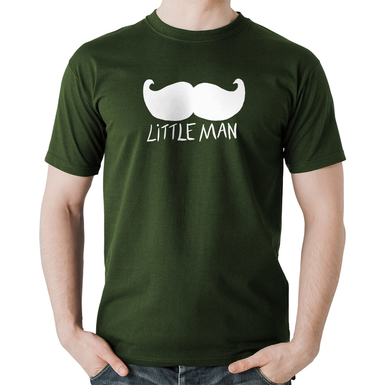 Camiseta Algodão Little Man - Musgo