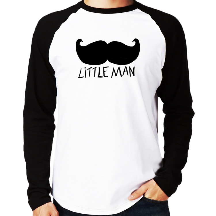 Camiseta Raglan Little Man Manga Longa