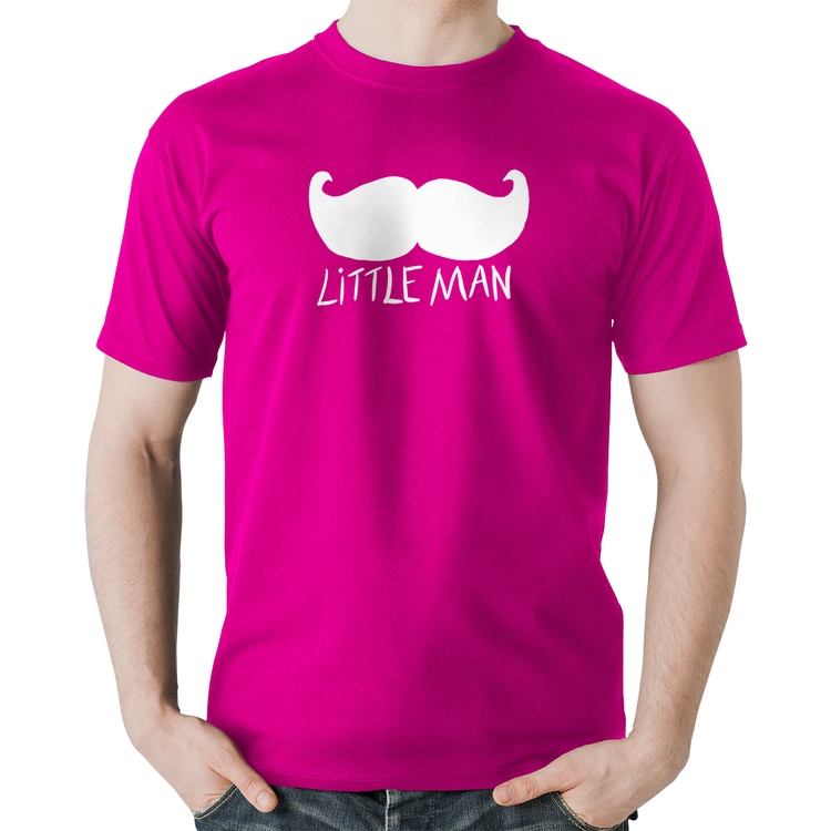 Camiseta Algodão Little Man - Rosa