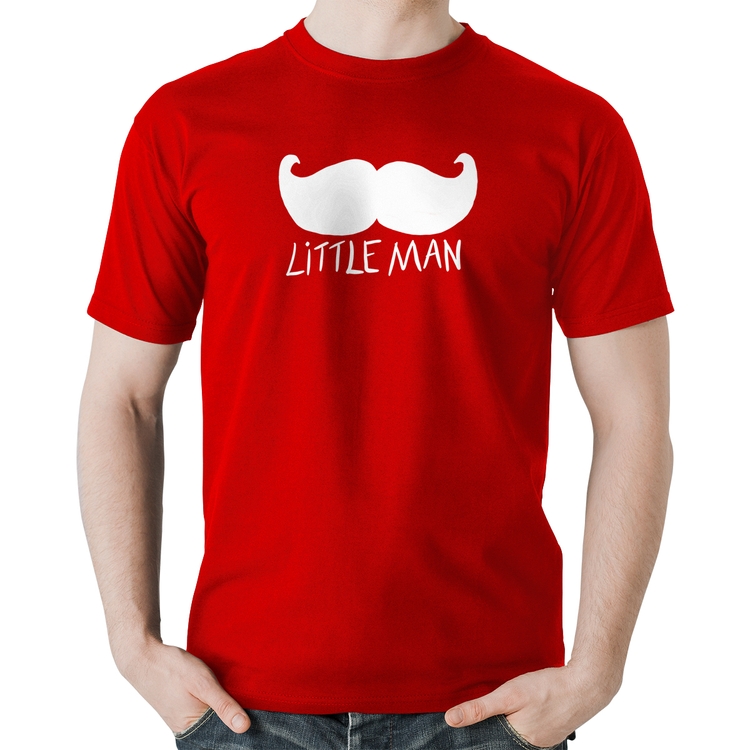 Camiseta Algodão Little Man - Vermelha