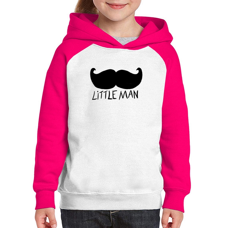Moletom Infantil Little Man - Branco/Rosa