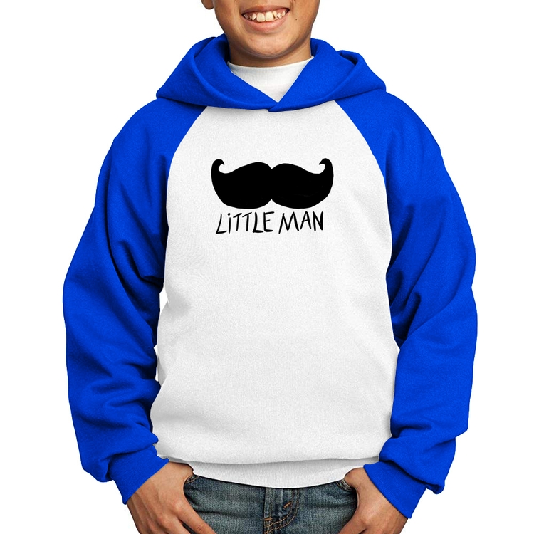 Moletom Infantil Little Man - Branco/Azul