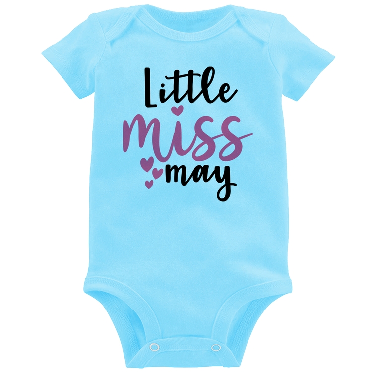 Body Bebê Little miss may - Azul Bebê