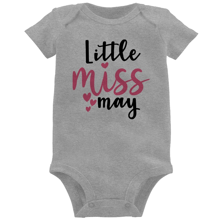 Body Bebê Little miss may - Cinza