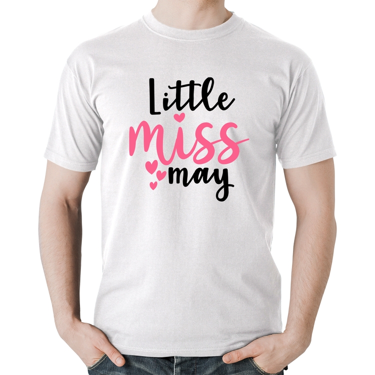 Camiseta Algodão Little miss may - Branca