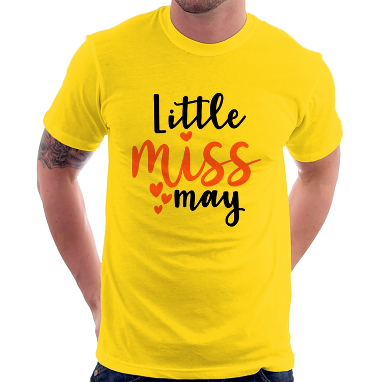 Camiseta Little miss may - Amarela