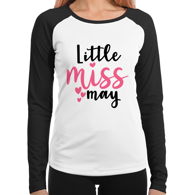 Baby Look Raglan Little miss may Manga Longa