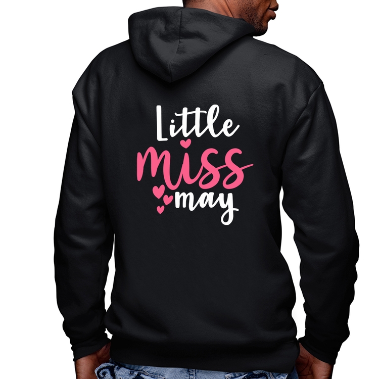 Blusa Moletom Little miss may Masculina com Capuz e Zíper