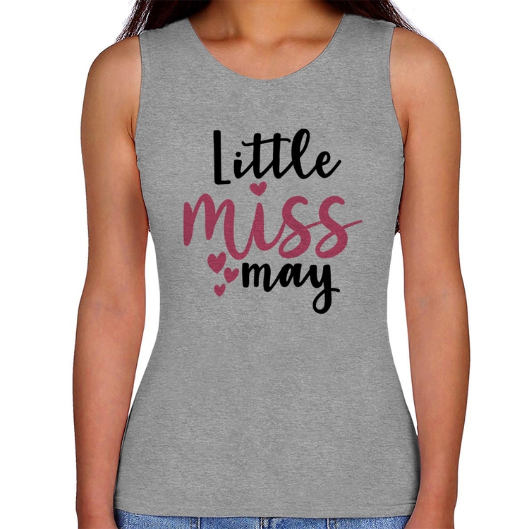 Regata Feminina Little miss may - Cinza