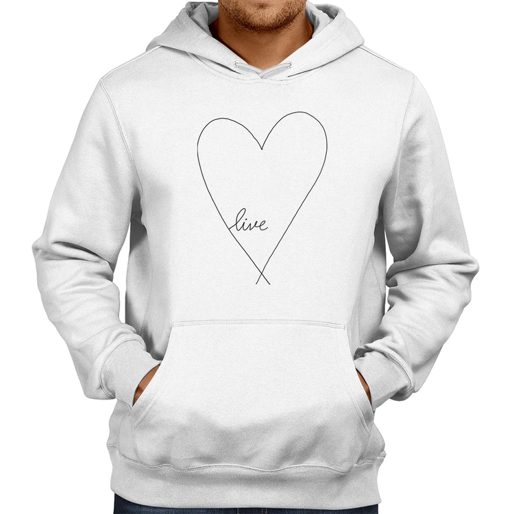 Moletom Live Coração - Branco