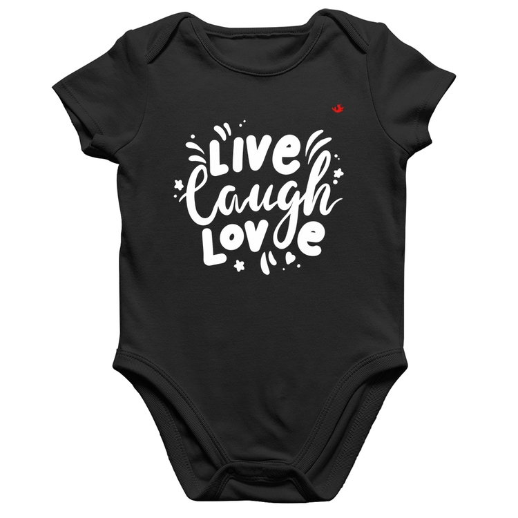 Body Bebê Algodão Live Laugh Love