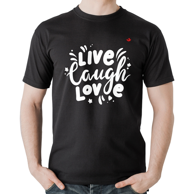 Camiseta Algodão Live Laugh Love