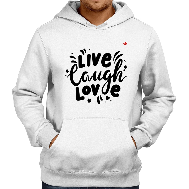 Moletom Live Laugh Love - Branco