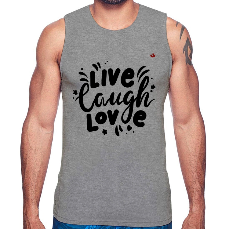 Regata Live Laugh Love - Cinza