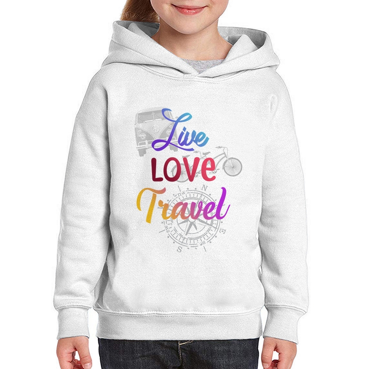 Moletom Infantil Live Love Travel