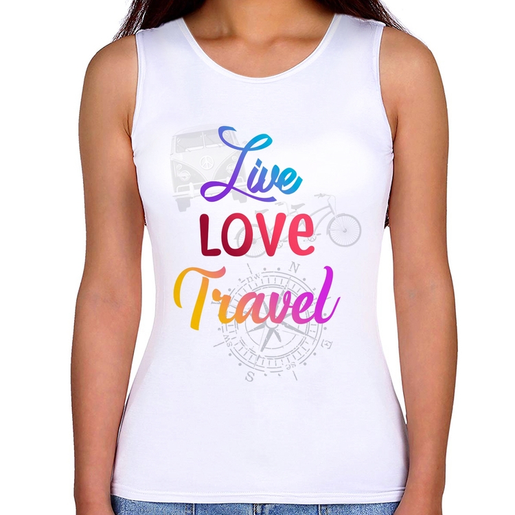 Regata Feminina Live Love Travel